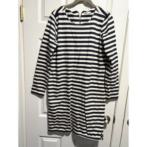 Rare Earth Women’s Blue And White Striped Dress Size 12 Pockets